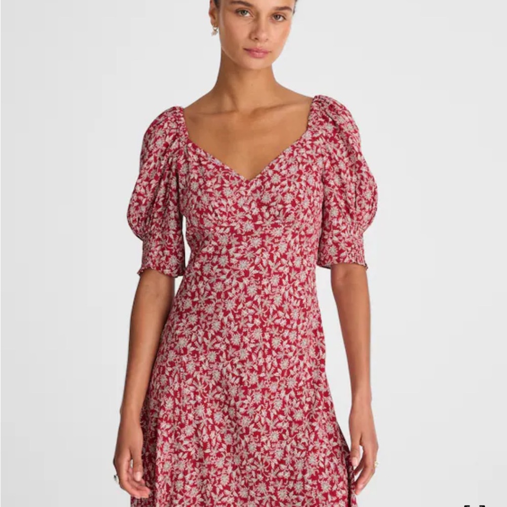Madewell puff sleeve mini dress in floral